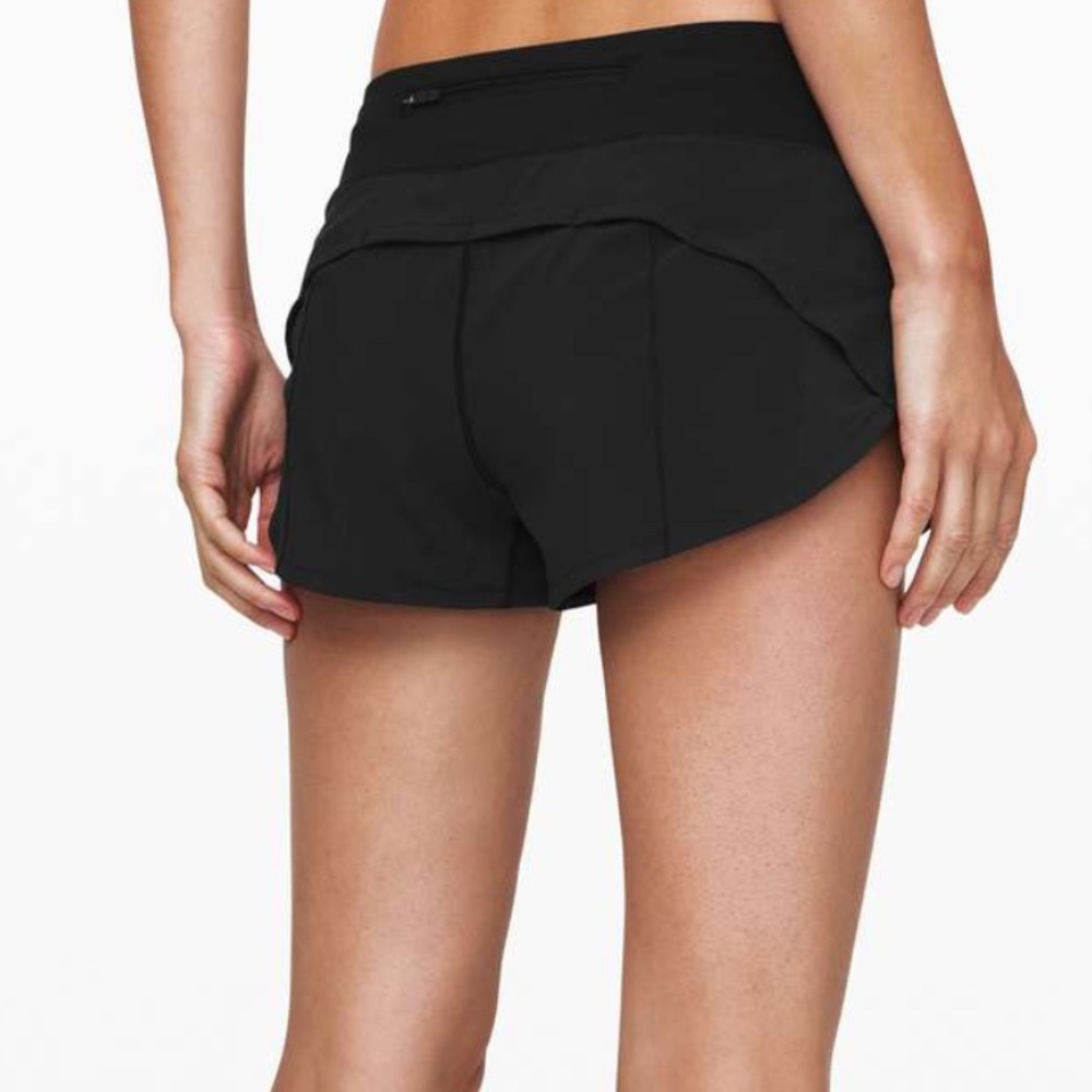 Lululemon Women's Run Speed Up Short *2.5" Size 6 in Black